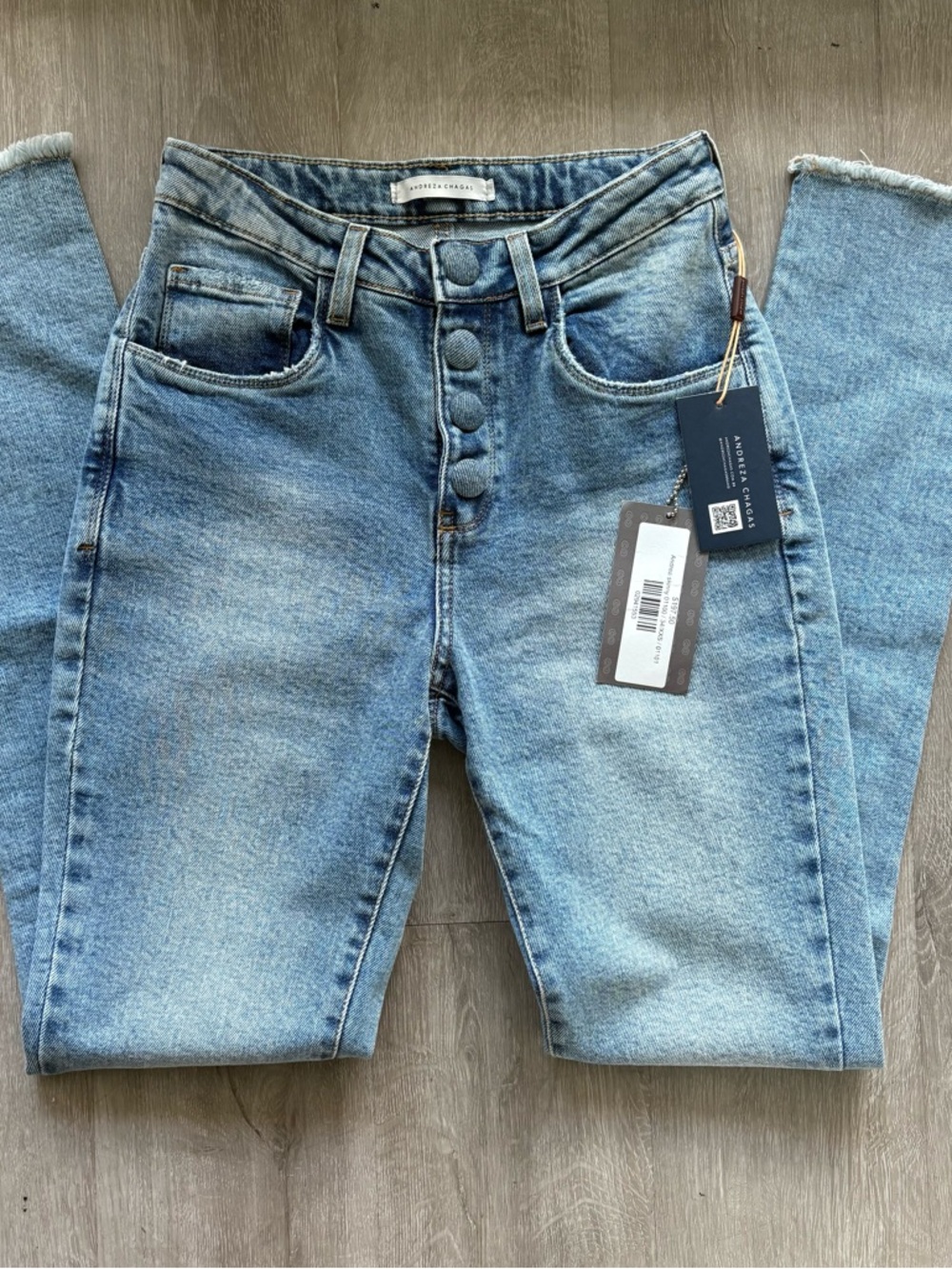 NWT Andreza Chagas Skinny Jeans- Raw Hem- Size XXS